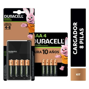 Duracell - Pack Cargador +4 Pilas Aa +4 Pilas Aaa Recargables