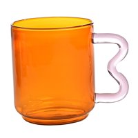 Bothyi - Taza De Cristal Colorida Taza De Bebida De Desayuno 15 Oz Para Oficina De Agua Con Leche