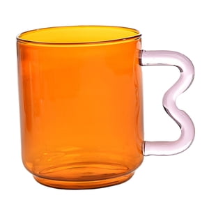 Bothyi - Taza De Cristal Colorida Taza De Bebida De Desayuno 15 Oz Para Oficina De Agua Con Leche