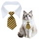 thumbnail image 1 of Collar de Perro con Pajarita Uxcell, Lazo de Esmoquin Lindo con Collar Blanco Ajustable Hecho a Mano para Mascotas Formales (Negro y Amarillo, S), para Cachorros Medianos/Boda, 1 of 7