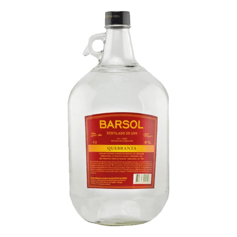 Destilado De Uva Peruano Barsol Quebranta 40° 4 Litros