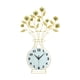 thumbnail image 2 of Reloj De Pared De Metal Decoración Hojas Adorno De Pared Florero Hogar Pasillo Dormitorio Esfera De Vidrio, 2 of 5