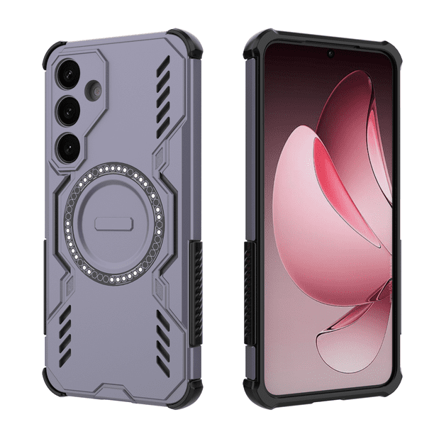 Funda FOXDOCK para Samsung Galaxy S25 Plus , magnética, resistente a golpes, con soporte, unisex, carga inalámbrica