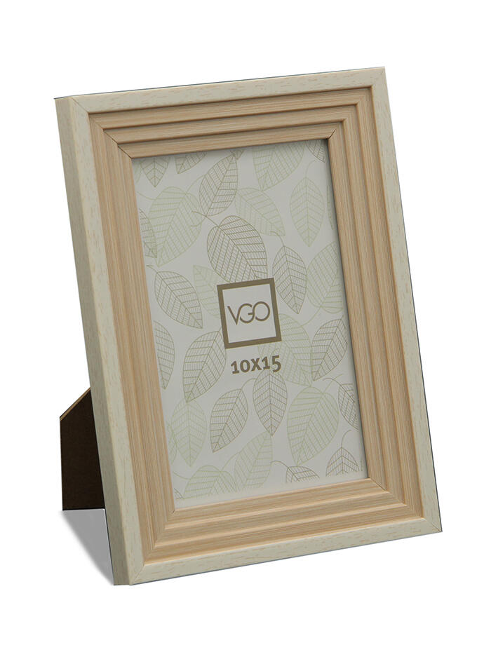 Vgo - Marco Plástico Combinado Con Rosado 10X15 Cm