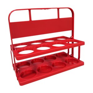 Ioensy - Portabotellas Reutilizable Para Fútbol, Ideal Para Viajes, Camping Y Bar, Color Rojo