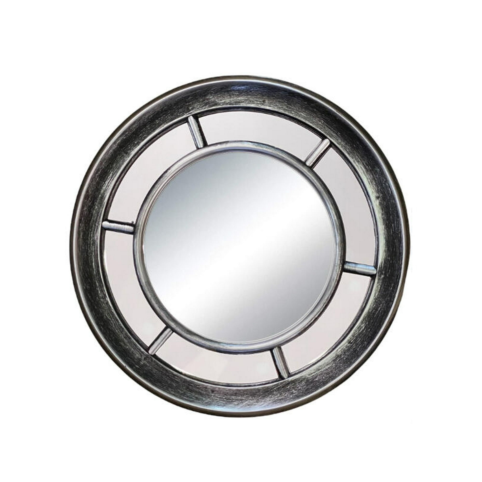 Vgo - Espejo Red. 40 Cm Diam. Color Silver Mat