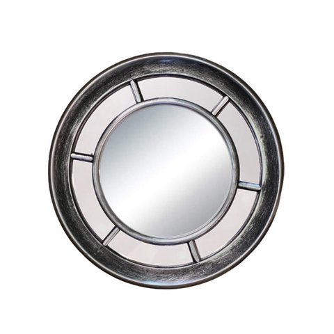 Vgo - Espejo Red. 40 Cm Diam. Color Silver Mat