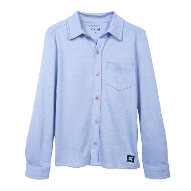 Camisa Niño de Punto Manga Larga Celeste