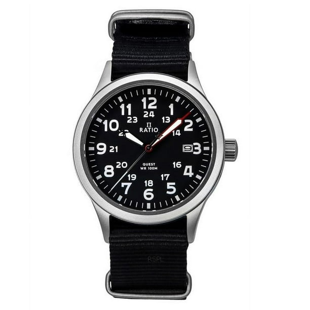 Reloj Ratio Quest para Hombre Edición Lewis And Clark Correa de Nylon Zafiro Cuarzo RTQ017 100M