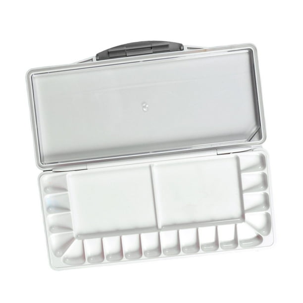 Paleta De Acuarela Para Pinturas Acrílicas Y Al óleo Con Cubierta, Paleta De Pintura Para Principiantes, 18 Pocillos