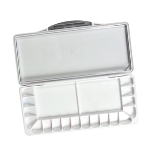 Magideal - Paleta De Acuarela Paleta De Pintura Caja De Pintura Vacía Para Principiantes De Gran Capacidad Paleta De Pintura De Viaje Paleta De Mezcla De Gouache 18 Pozos