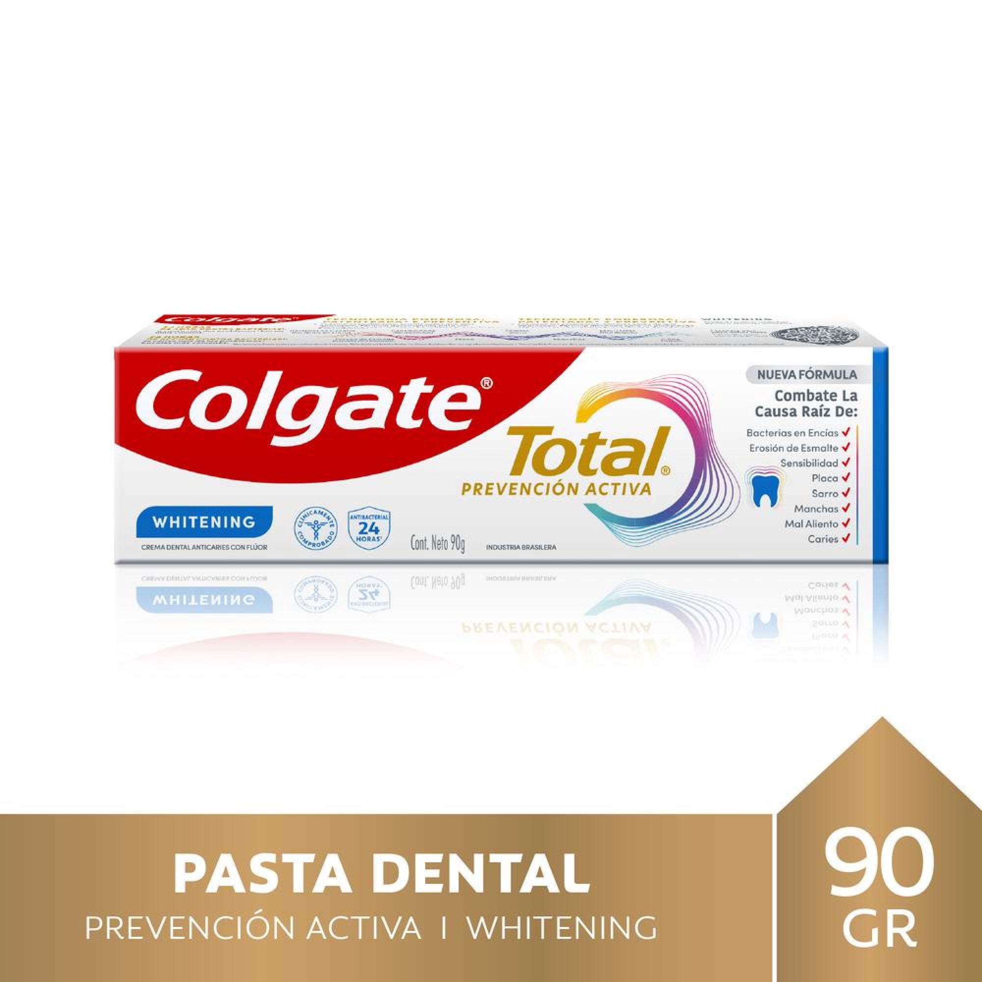 Crema Dental Anticaries Con Flúor Pasta Dental Colgate Total Whitening Con Flúor