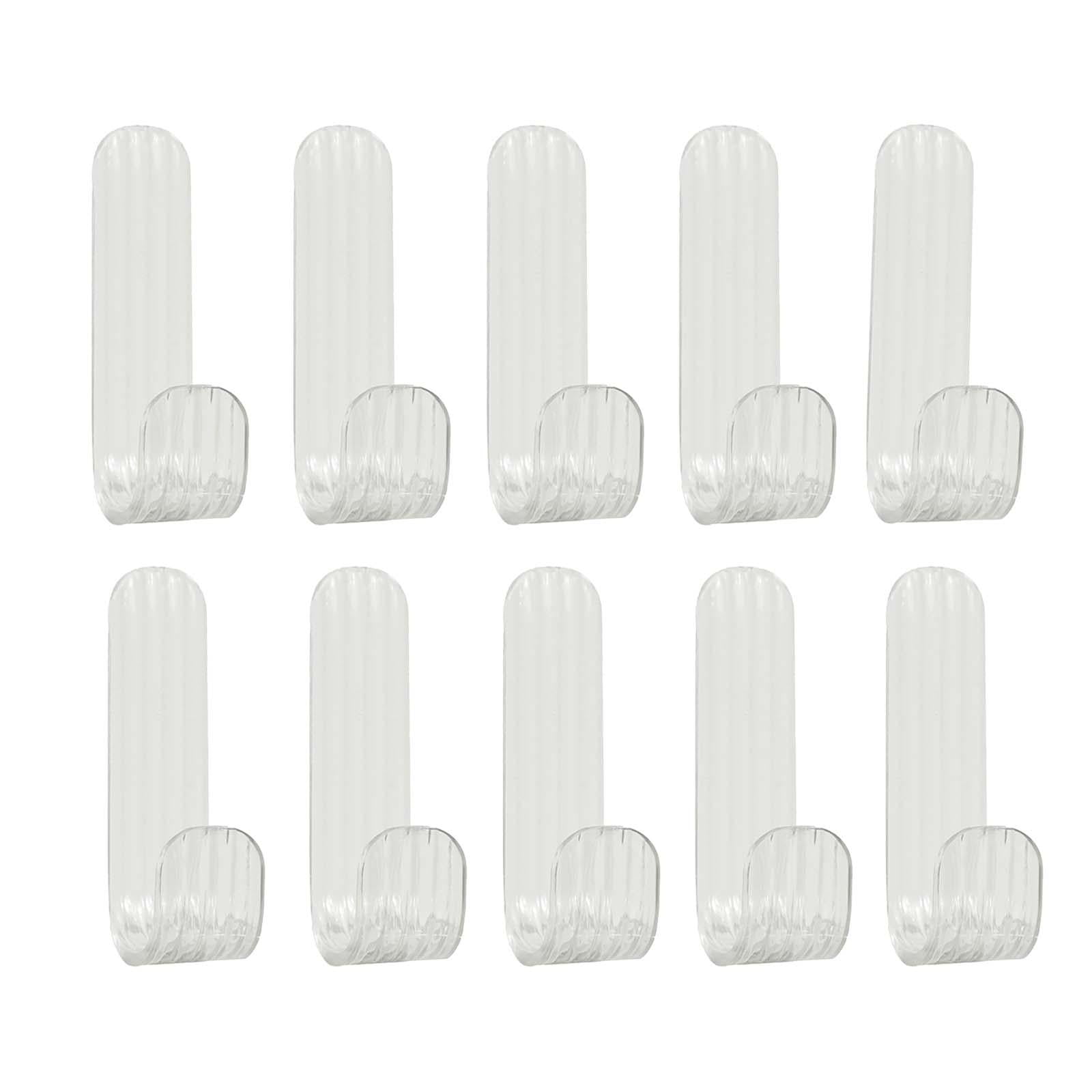 Magideal - 10 Uds Ganchos De Pared Gancho De Puerta Estante De Almacenamiento Organizador Gancho Colgador Sin Perforación Llavero Gancho Puerta Bolsa Cocina Dorm