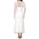 thumbnail image 3 of INSPIRE CHIC Conjunto de Vestido de Maternidad de 2 Piezas para Sesión de Fotos Vestido con Sobrecapa de Encaje de Manga Larga con Camiseta Interior a Juego XL Blanco, 3 of 6