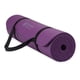 thumbnail image 1 of Esterilla de yoga Gaiam Essentials Thick Fitness de 10 mm, color morado con correa, 1 of 9