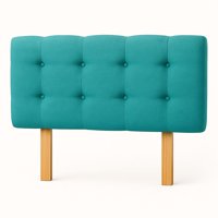 Ethan Desing - Respaldo 2 Plazas Botón Repujado Turquesa