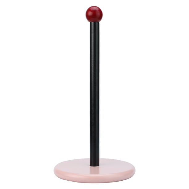 Soporte para Toallas de Papel REGALWOVEN para Encimera, Dispensador de Toallas de Papel con Base Antideslizante y Pesada, Decoración de Cocina de Madera para Baño y Hogar Negro 12x5.9in