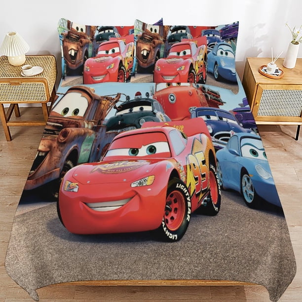 Lightning McQuee-n Lightning McQuee-n Bedding Set Sheet Set for Kids Adults,All Season Lightweight