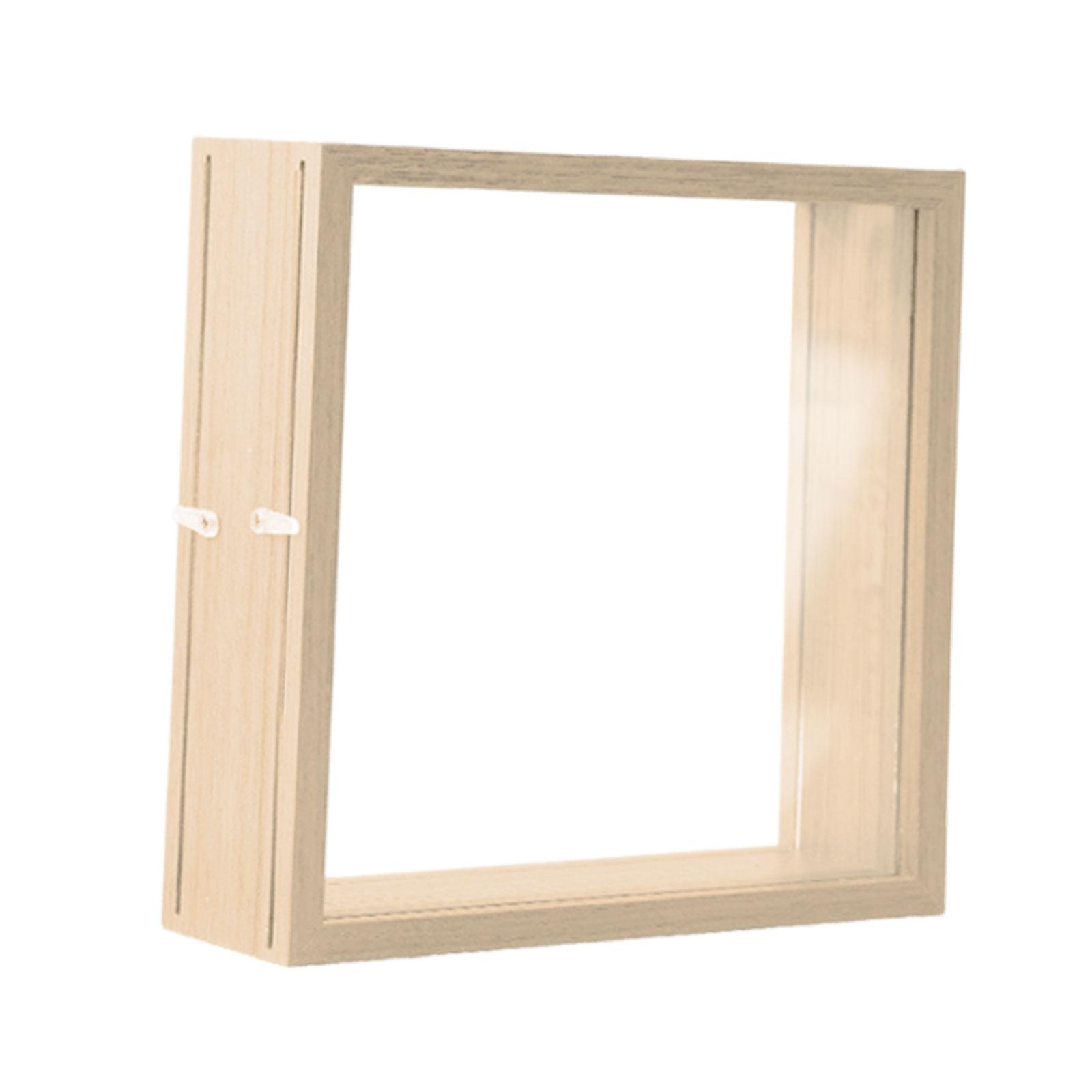 Magideal - Marco De Caja De Sombra, Marco De Fotos De Flores Secas De Madera, Marco De Fotos Flotante De Exhibición De Flores Secas Transparentes De Mesa Para 8 Pulgadas