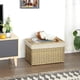 thumbnail image 4 of Cesta de almacenamiento SONGMICS tejida con tapa, 65 L, con asas, color natural, 4 of 9
