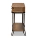 thumbnail image 3 of Mesa consola Kellyn de roble vintage con 3 cajones, 3 of 8