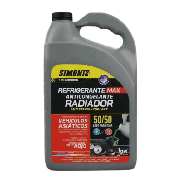 Refrigerante Anticongelante Simoniz 50/50 Asian Red 1gl