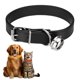 thumbnail image 1 of Collar para perro Uxcell con campana hebilla ajustable collar de perro de cuero PU 16" negro, 1 of 7
