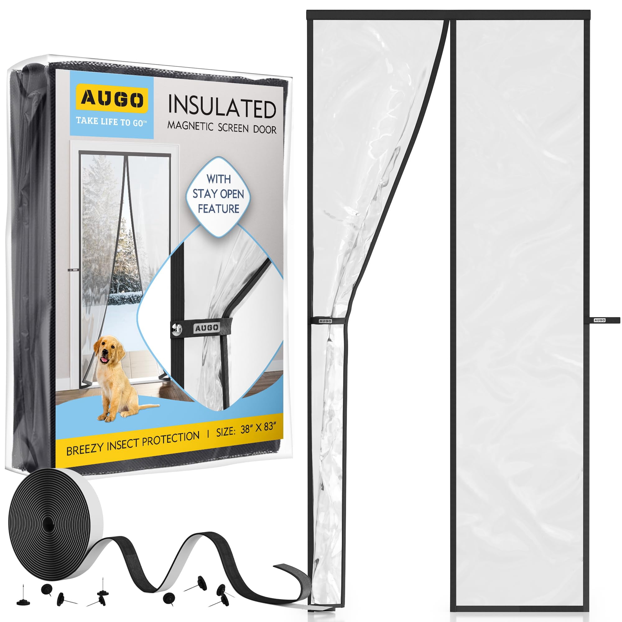 Cortina Magnética Térmica Aislante Transparente Para Puerta Augo 97 X 211 Cm
