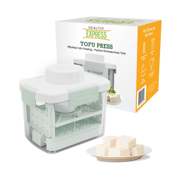 Prensa de Tofu Healthy Express Compacta con Presión Ajustable