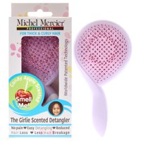 Michel Mercier - El Cepillo Desenredante Con Aroma A Niña, Manzana De Caramelo, Cabello Grueso Y Rizado - Violeta-Rosa De Para Mujer - 1 Cepillo Para El Cabello