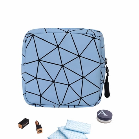 Bolsa De Almacenamiento De Toallas Sanitarias Fanbodta Para Copa Menstrual Azul