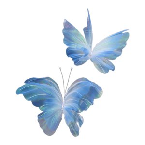 Bothyi - 2 Uds Decoración De Mariposas Artificiales Decoración De Boda Para Pared De Boda Cumpleaños Azul