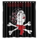 thumbnail image 1 of Cortina de ducha con diseño de esqueleto de Band Alkaline Trio con ganchos, tamaño 66 x 72 pulgadas, 1 of 3