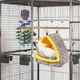 thumbnail image 3 of Pequeña jaula de pájaros cálida de invierno - cama cómoda para pájaros con tablero de soporte, cobertizo de hamaca suspendida proporciona un regalo de cabina oculta para araguas S, 3 of 3
