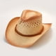 thumbnail image 1 of Boho Western Cowboy Straw Hat - Hand Woven Faux Jade Chain Decor Hat for Women, Men, and Unisex - Perfect for Summer Beach and Casual Wear, 1 of 5
