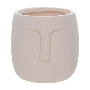 Sohogar - Macetero De Cerámica Beige 14 Cm