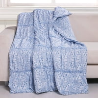 Greenland Home Fashions - Manta Greenland Home Helena Con Volantes Azules 127 X 152 Cm