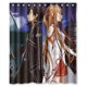 thumbnail image 1 of Cortina de ducha de Sword Art Online con dibujos animados de anime y ganchos, tamaño 60 x 72 pulgadas, 1 of 3