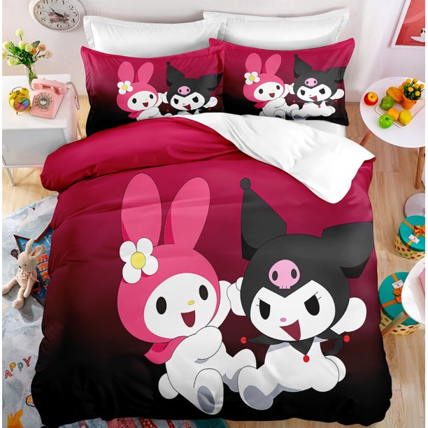 v2084 Bed Sheets Kawaii Comforter Bedding Sets Quilt Bed Cover Duvet Cover Pillow Case - Pieces Sets Kids Adult Size Bedroom Decoration 3-Piece Bedding Set (1 Duvet Cover + 2 Pillow Shams) Bed Sheets