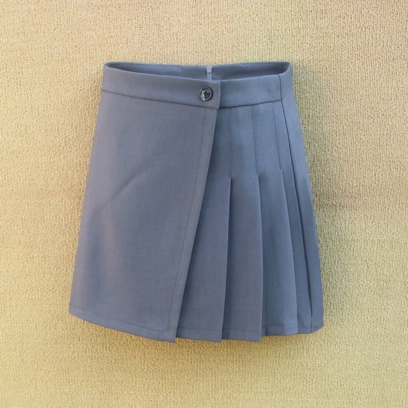 Falda Gris Plisada Falda de Traje para Mujer Falda de Bolsa Falda Adelgazante Falda Falda Falda Falda Falda Falda Falda Pequeña