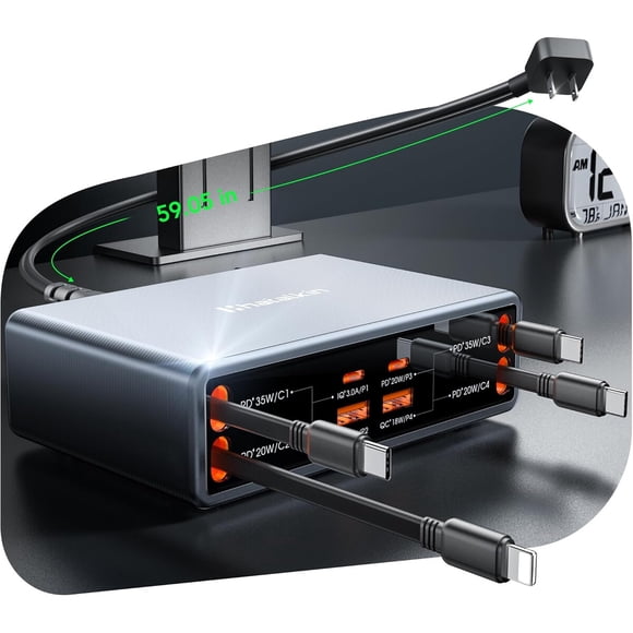 Estación de Carga Retráctil 8 en 1 Hatalkin 105W USB-C PD