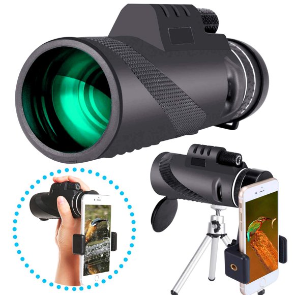 Telescopio monocular FOHYLOY 12X50 Zoom HD impermeable con trípode