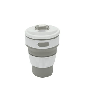 Homewell - Mug Plegable De Silicona Gris Y Blanco 350Ml