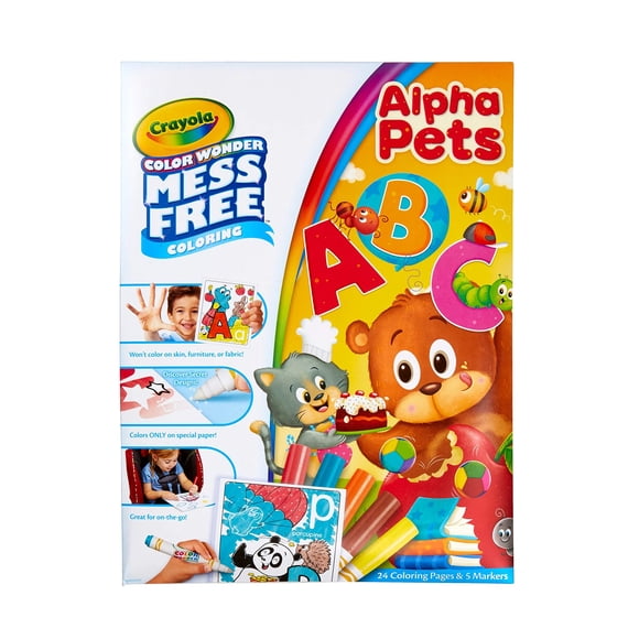Set Para Colorear Color Wonder Alpha Pets Con 5 Rotuladores