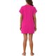 thumbnail image 3 of INSPIRE CHIC Vestido de Dormir de Manga Corta para Mujer, Mezcla de Rayón Suave con Bolsillos Laterales y Puños Enrollados para Primavera Verano 2XL Rosa Rosa, 3 of 6