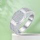 thumbnail image 4 of Anillos de Diamante de Moissanita para Hombre Color D/E VVS1 Anillos de Boda Anillos de Compromiso de Moissanita con Certificado, 4 of 6