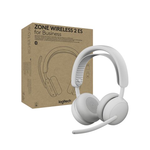 Auriculares Inalámbricos Logitech Zone Wireless 2 Es Con Anc, Color Blanquecino