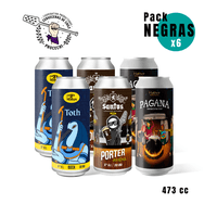 Productoras Cerveceras De Chile - Pack 6 Cervezas Negras 473 Cc C/U