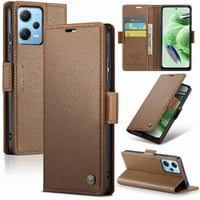 Caseme Tipo Cartera Xiaomi Redmi Note 12 5G Con Cierre Magnético, Rfid, Tarjetero, Soporte, Carga Inalámbrica