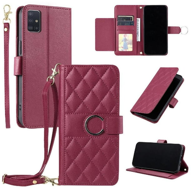 Funda tipo billetera FOXDOCK para Samsung Galaxy A71 4G – Tapa abatible con correa para mujer